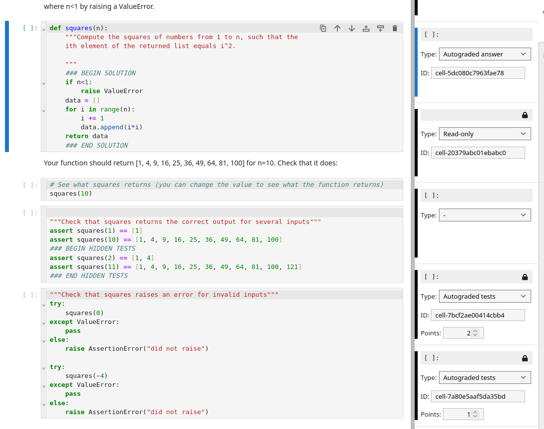 example solution hidden test